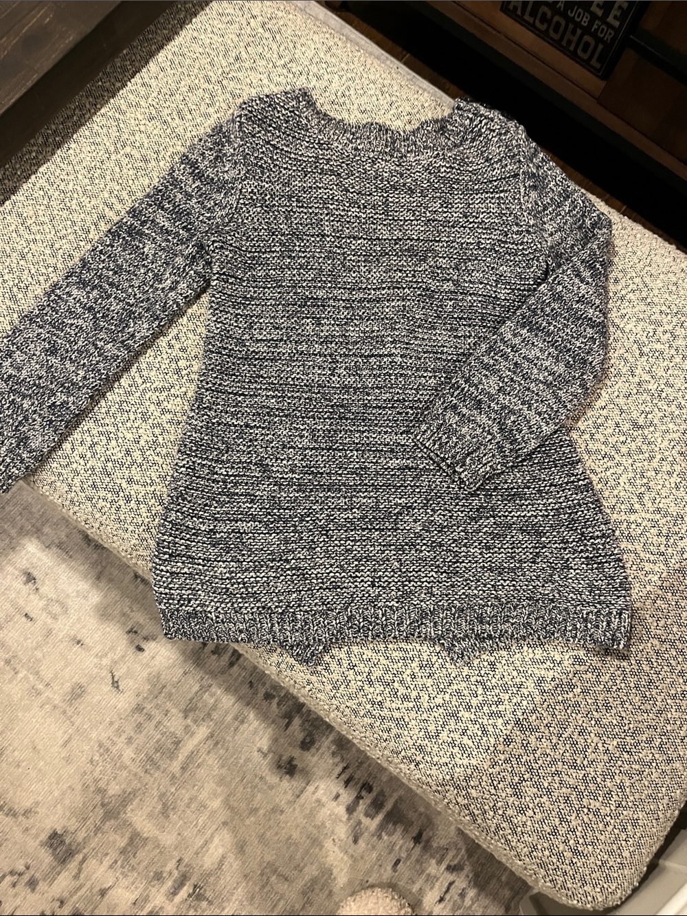 RW and Co.Women’s Marled Knit Sweater - navy and cream